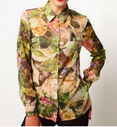 CAMISA MANGA LONGA  estampa floral