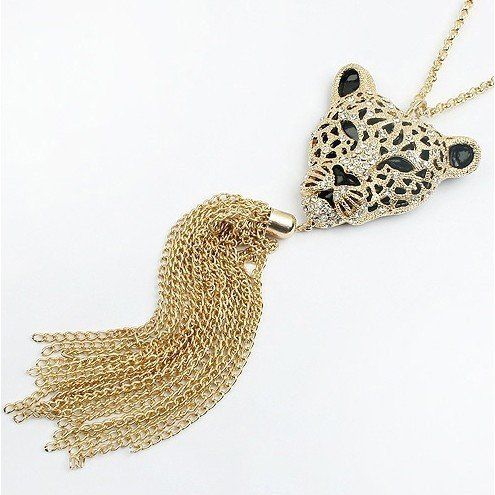 COLAR PINGENTE LEOPARDO