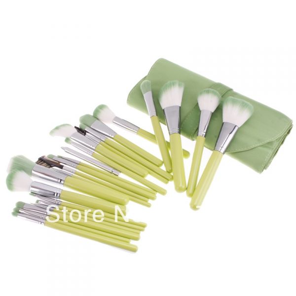 Kit 23 pcs de Pinceis verde fresco